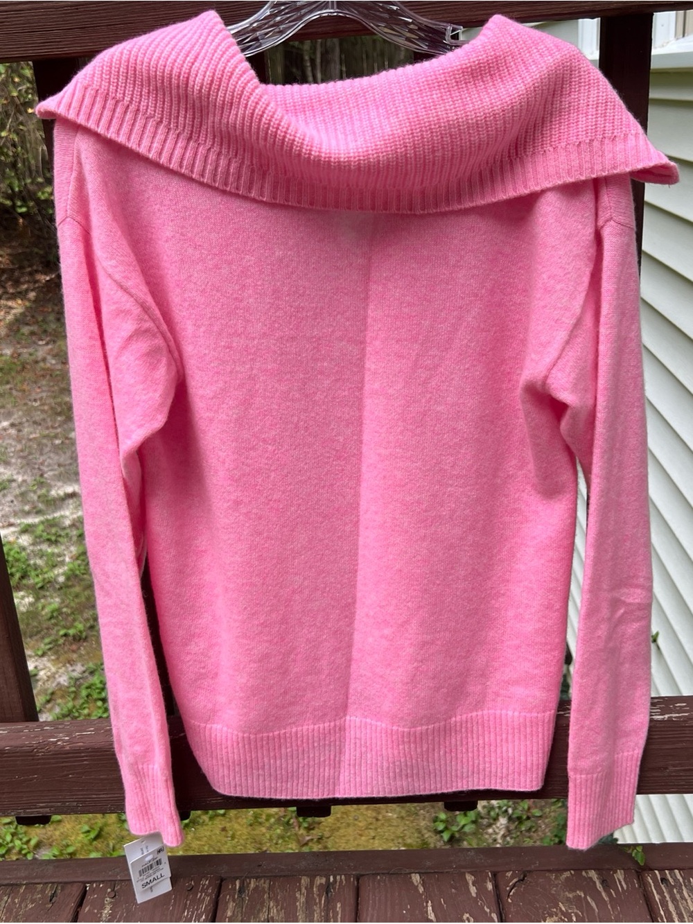 Charter Club Women Bubblegum Heather Pink 100% Cashmere Quarter-Zip Sweater|Sz:S - Picture 11 of 16
